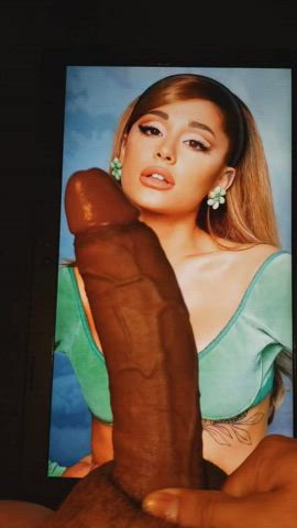 Ariana Grande Cum Tribute gif