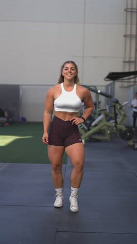 Bodybuilder Fitness Gym Muscular Girl gif