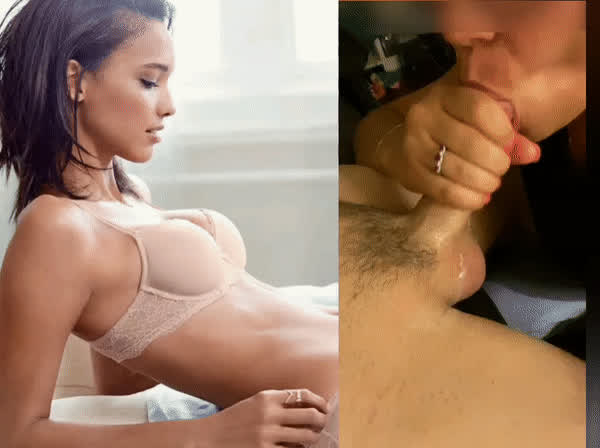 Blowjob Model Split Screen Porn gif