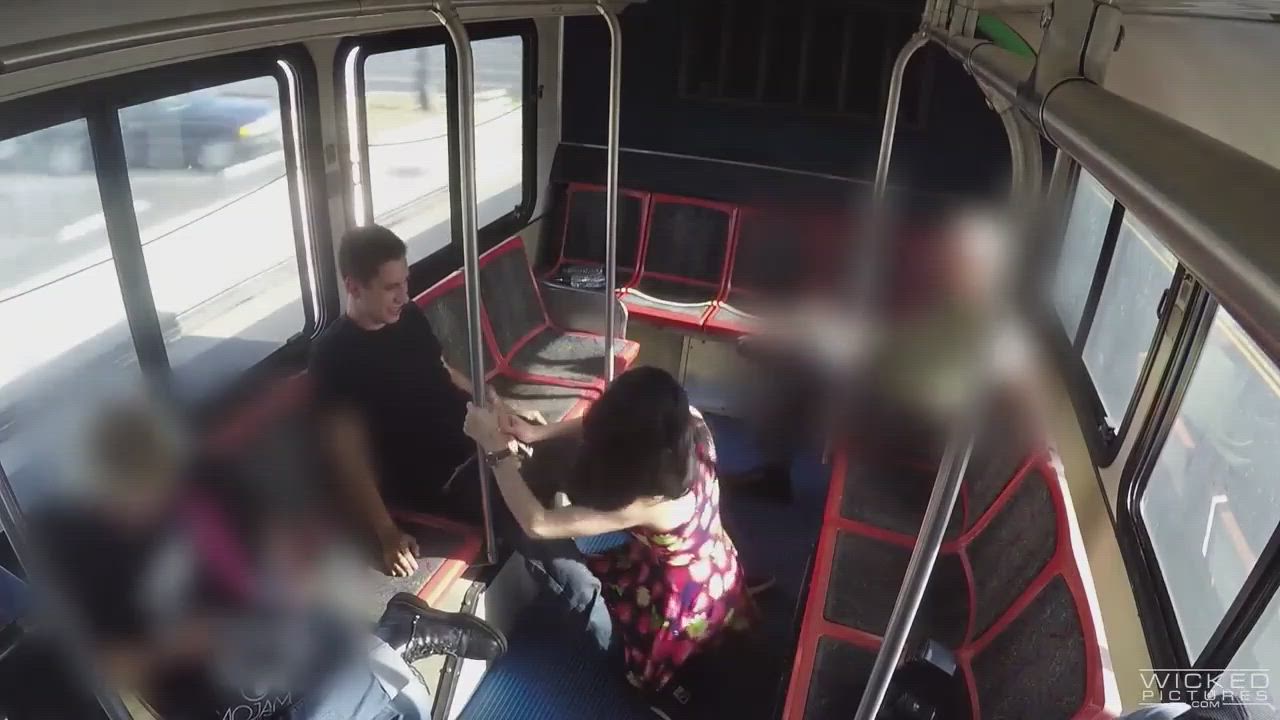 Aria Alexander bus ride blowjob