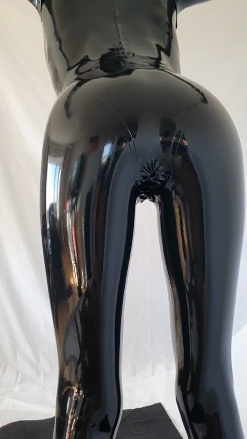 Latex catsuits with integrated condoms are so much fun!