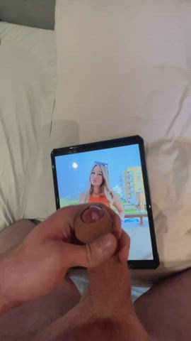 Blonde bwc thick uncut cumtrib