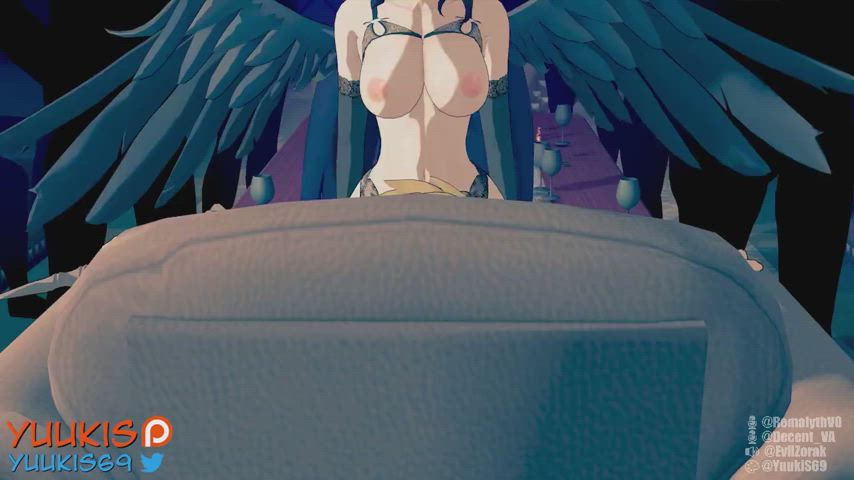 animation asian boobs bouncing tits hentai japanese monster girl natural tits riding
