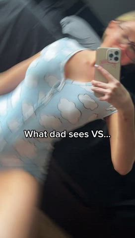 Innocent for dad, naughty for daddy :P