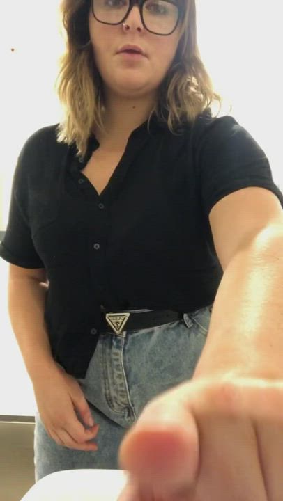 Quick titty flash in the open public toilets! Should I get more of my clothes off