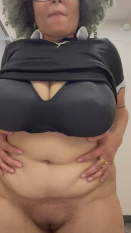 Chilling at work flashing for fun (22f)