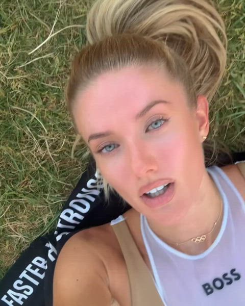 athletic blonde sexy gif