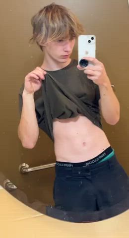 Finally stripping out of these work clothes;)
