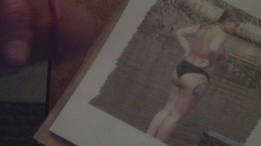Babe Booty Cumshot Ejaculation Swimsuit Tribute gif