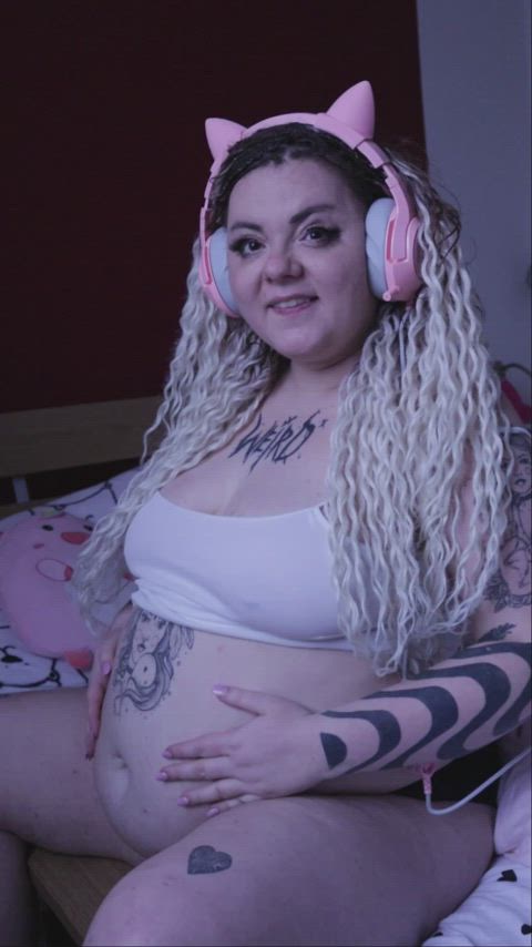 bbw feedee belly gif