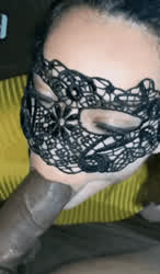 Cuckold Hotwife Interracial Throat Fuck gif
