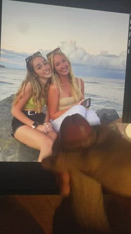 blowjob jerk off white girl gif