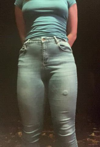 Golden Shower Jeans Outdoor Pants Pee Peeing Piss Pissing Public Watersports Wet