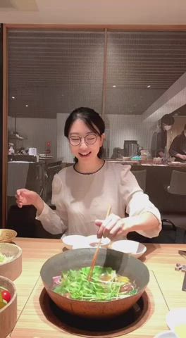 korean public tits gif