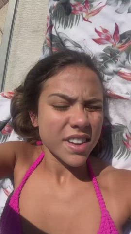 bikini brazilian brunette gif