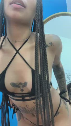 ass camgirl dancing ebony latina pussy skinny small tits tattoo gif