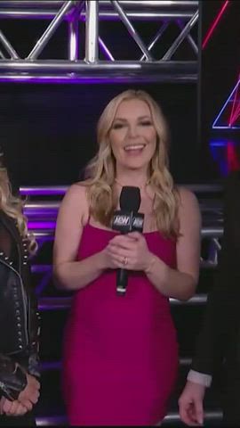 blonde dress milf natural tits tight tits wrestling gif