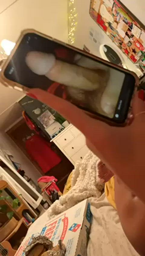 Whitegirl laughs at tiny white shrimp