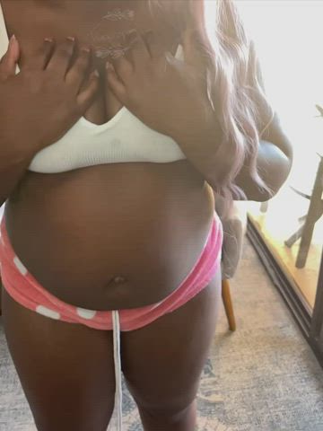 amateur boobs bouncing tits ebony nsfw natural tits strip striptease gif