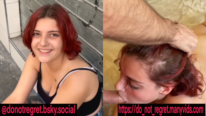 amateur blowjob deepthroat humiliation redhead shy sloppy teen teens throat fuck